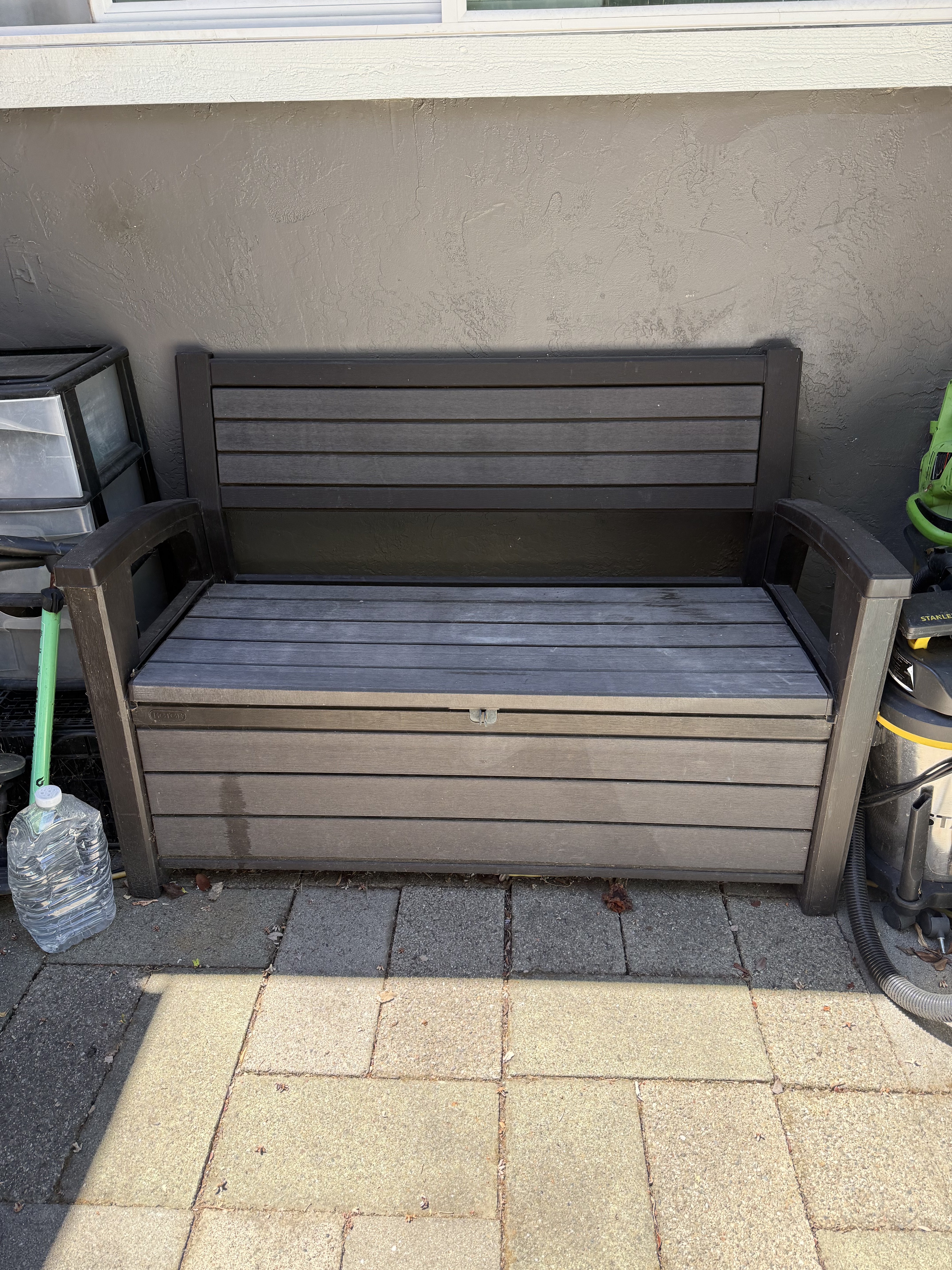 plastic storage bench
